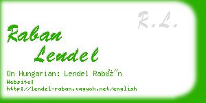 raban lendel business card